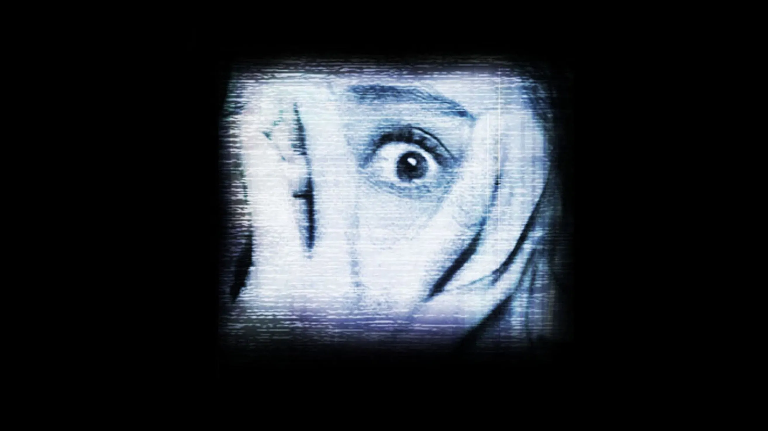 Angela tapándose la cara tras la primera visualización de la cinta